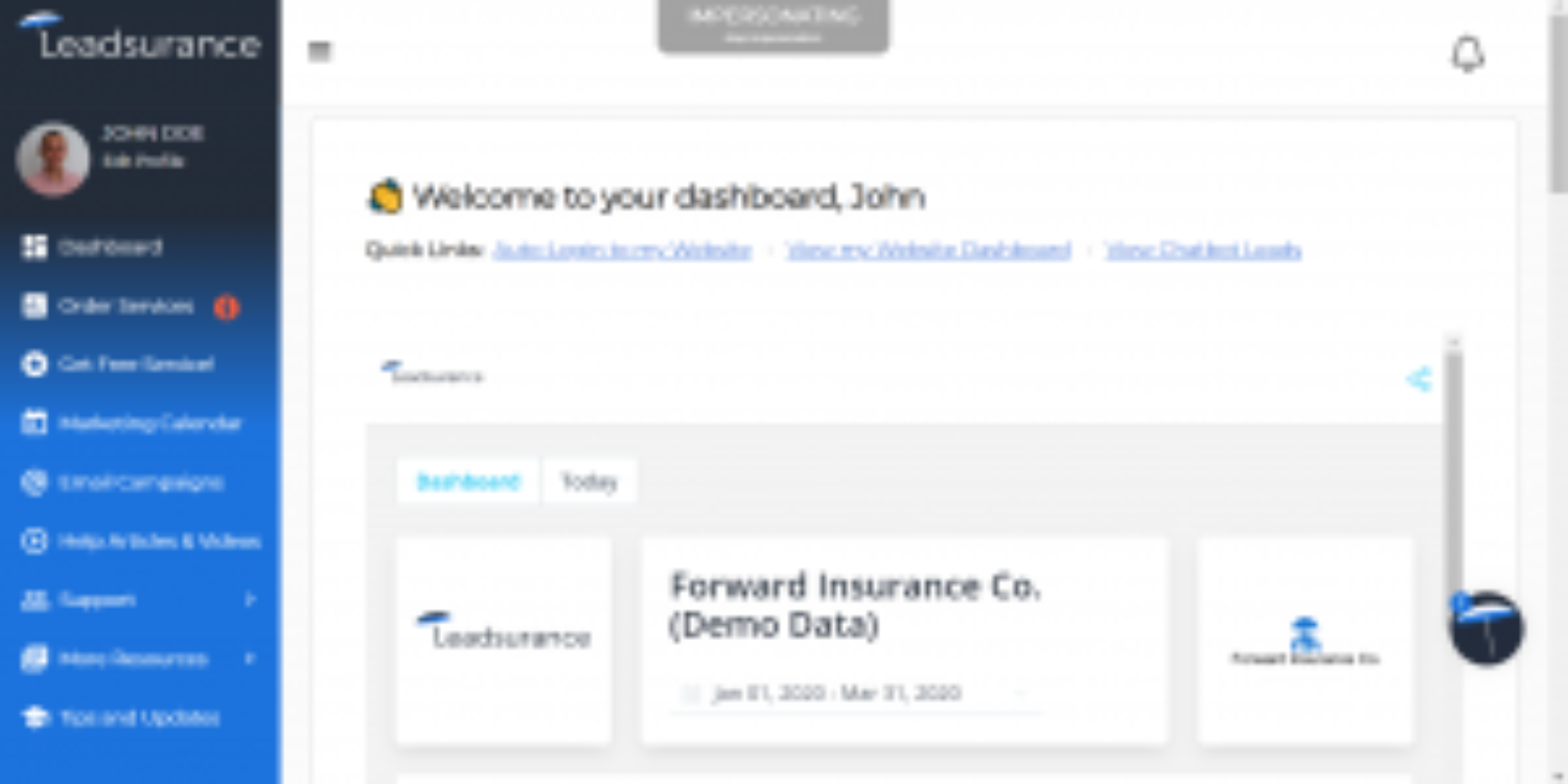 The New Leadsurance Client Success Dashboard